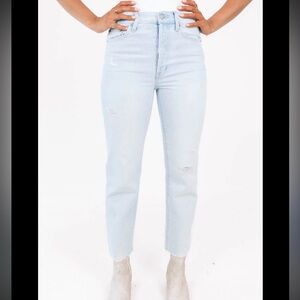 PISTOLA CHARLIE HIGH RISE Women’s Light Wash Distressed Denim Jeans